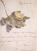 Edouard Manet, Lettre avec un escargot sur une feuille (mk40)